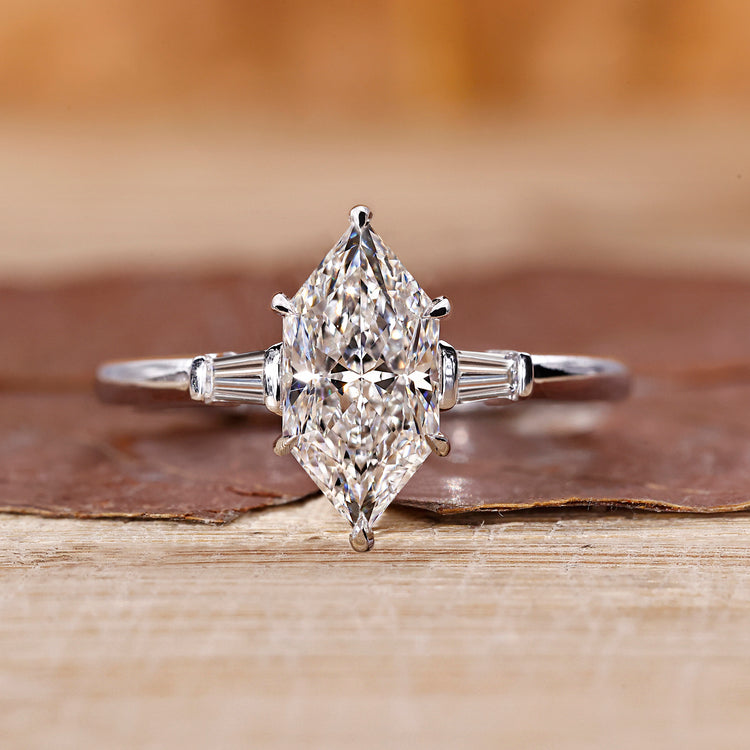 Dutch Marquise ring in white gold setting.