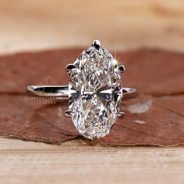 Lab Grown Diamond in handmade ring