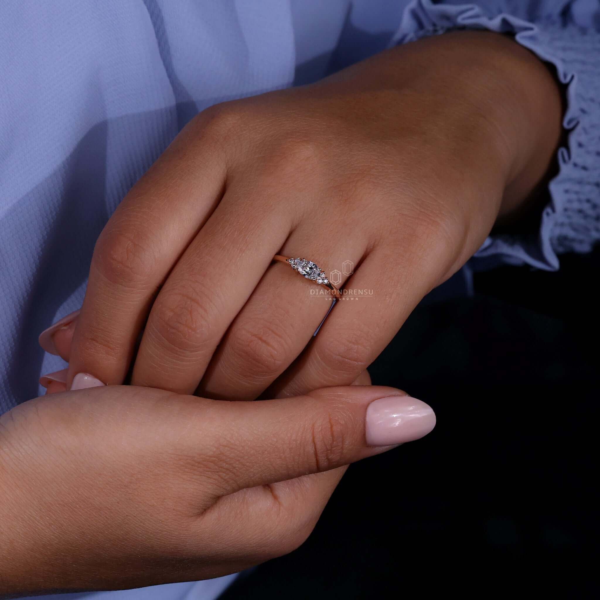 Stunning oval diamond engagement ring with a handmade design for special moments.