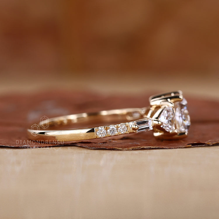 Buy engagement ring with cushion cut design.