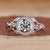 Nature inspired engagement ring with round brilliant cut diamond.
 Nature inspired engagement ring with round brilliant cut diamond.