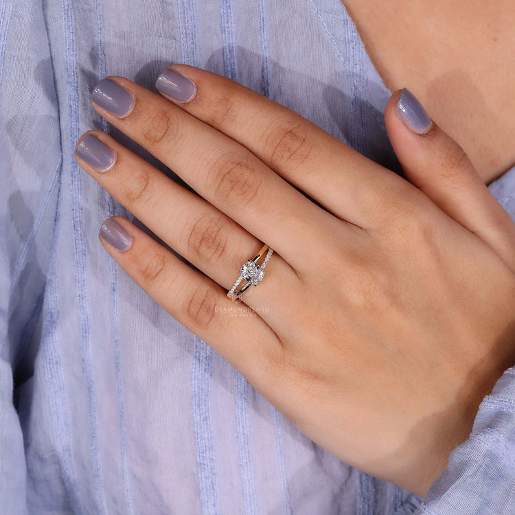 Pave Diamond Ring with a radiant and sophisticated design, bringing extra sparkle to your engagement.