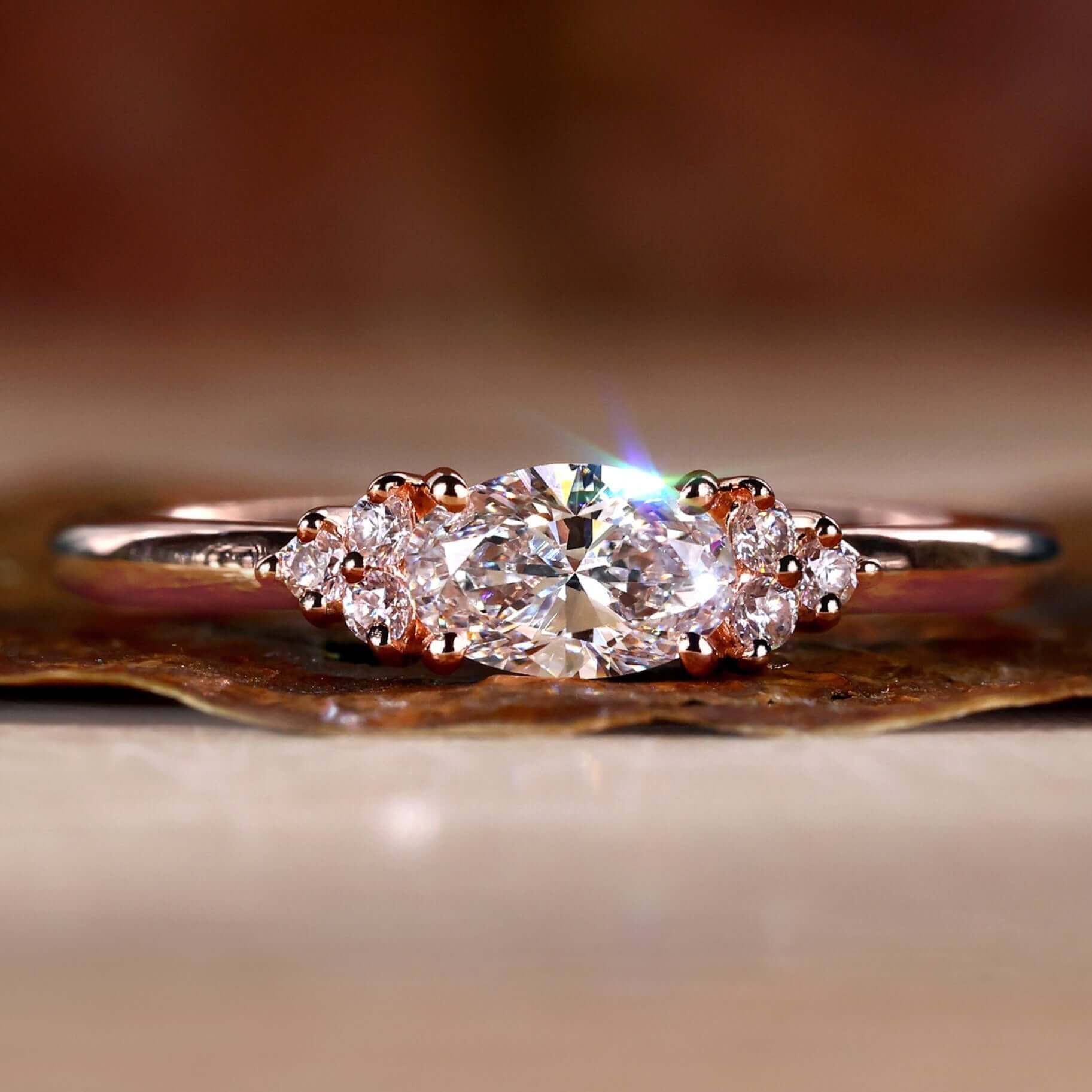 Elegant Oval Diamond Ring with a classic prong setting crafted for timeless beauty.