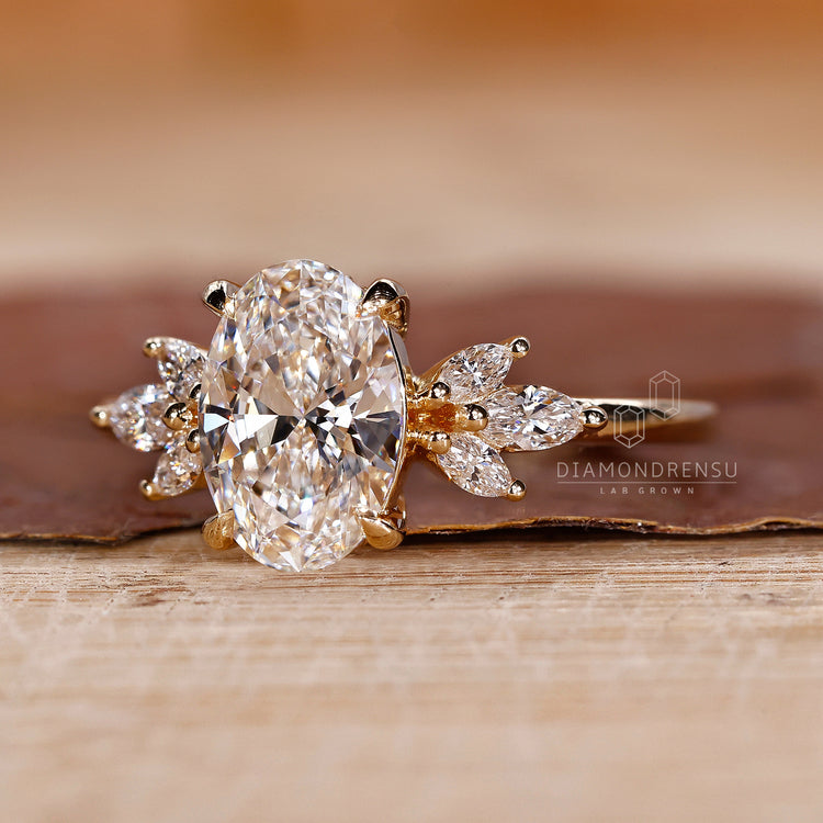 Hidden halo engagement ring with IGI certified diamond.