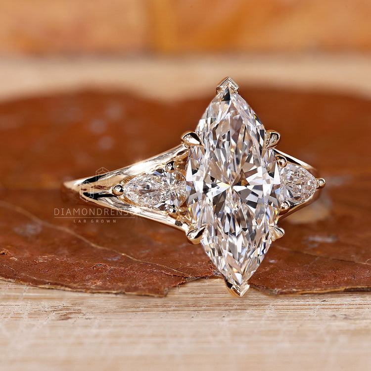Buy engagement ring with marquise engagement ring design.