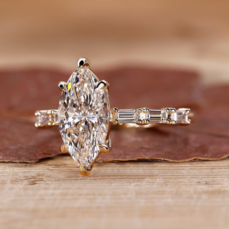 Marquise Cut Diamond Ring made for UK engagement ring lovers.