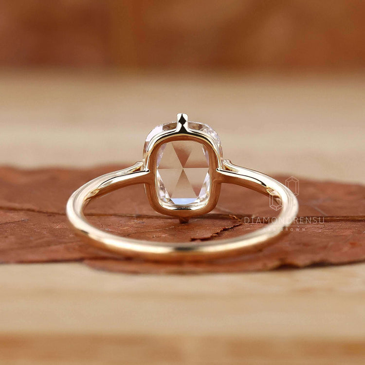 Solitaire ring with diamonds, offering a minimalist yet sophisticated engagement option.