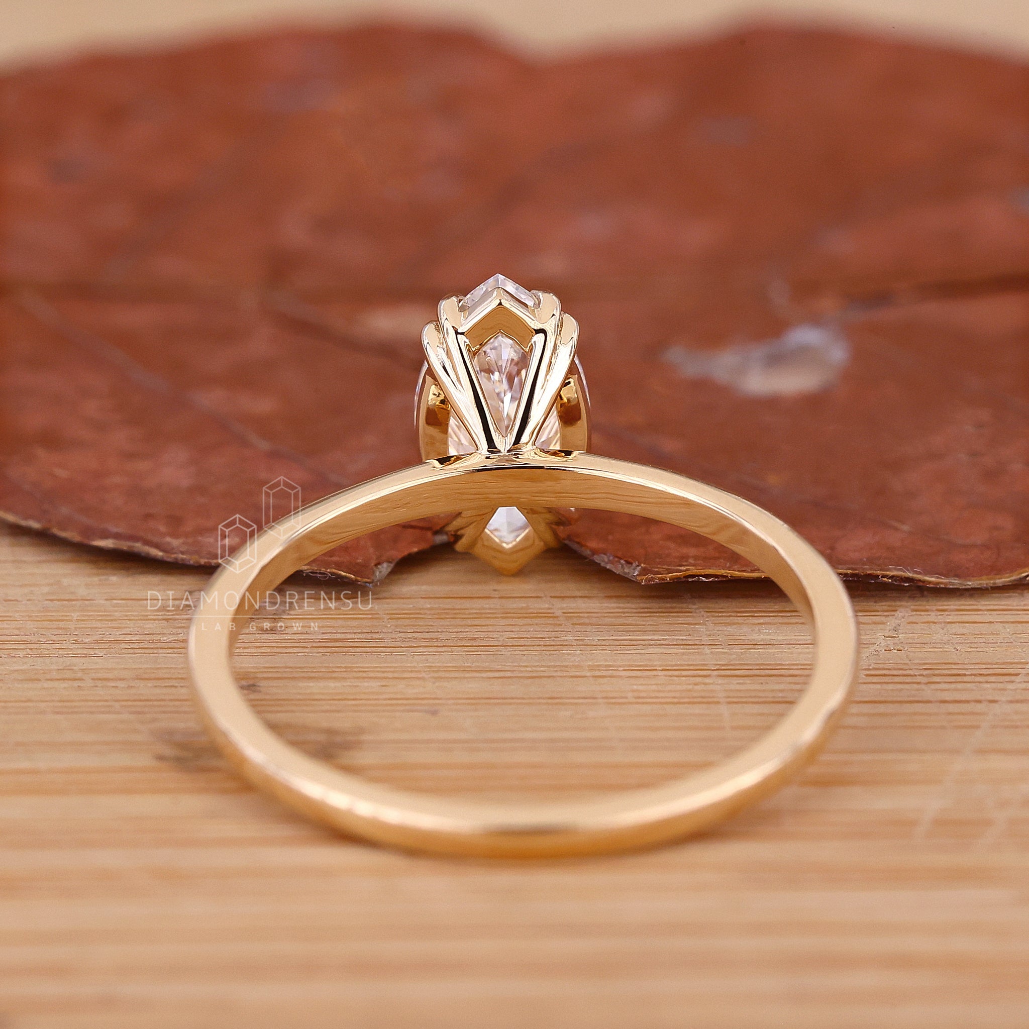 Handmade ring with prong setting
