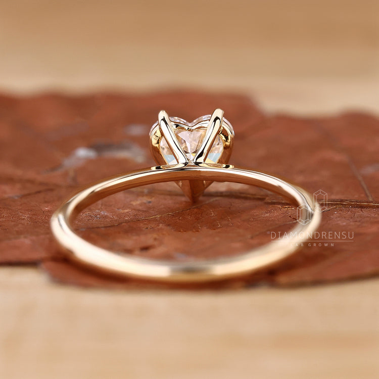 IGI certified heart shaped diamond ring.