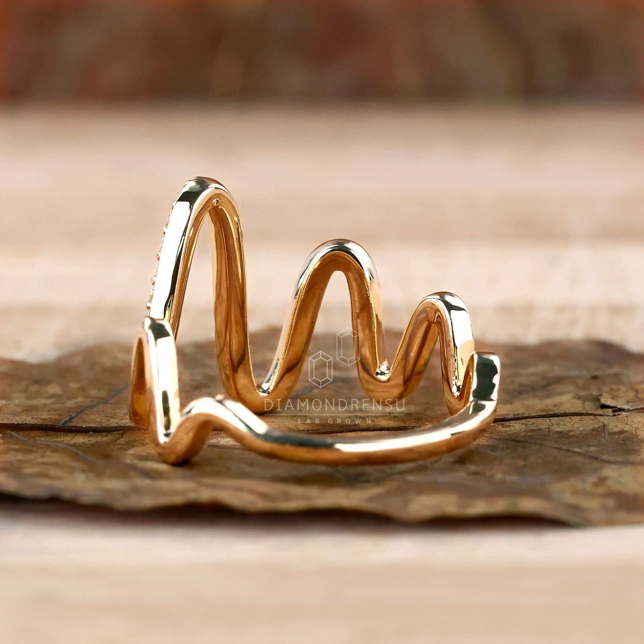Heartbeat ring crafted to symbolise eternal connection.