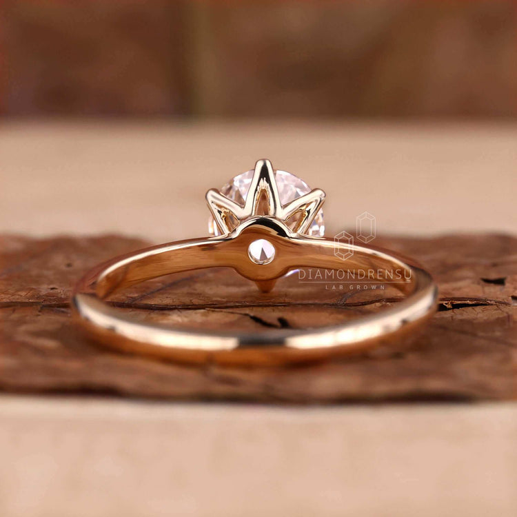 Round diamond solitaire engagement ring showcasing flawless sparkle.