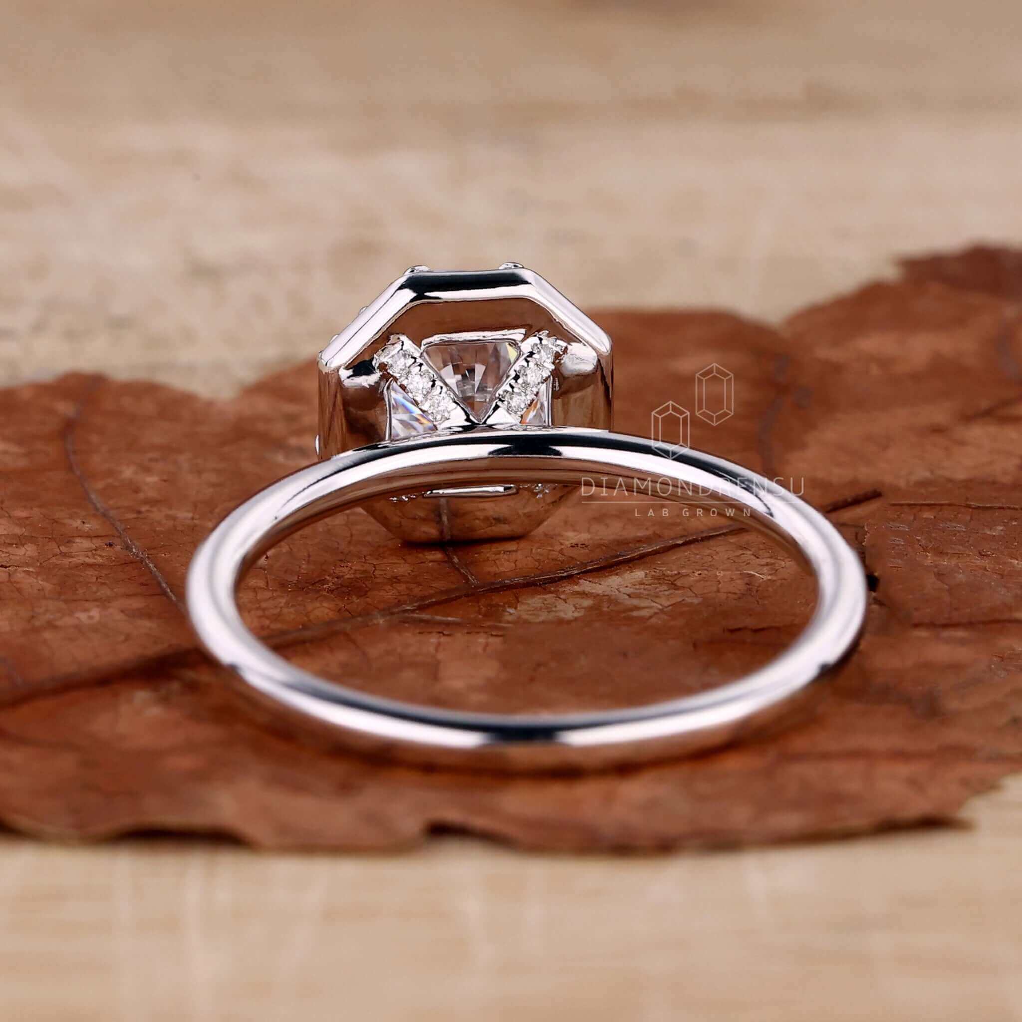 Claw prong ring crafted with a cathedral setting, offering elegance and durability for UK engagement ring traditions.