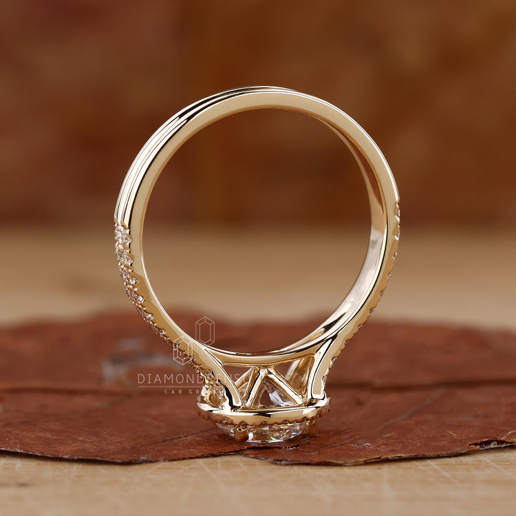 Diamonds London UK split shank ring.
