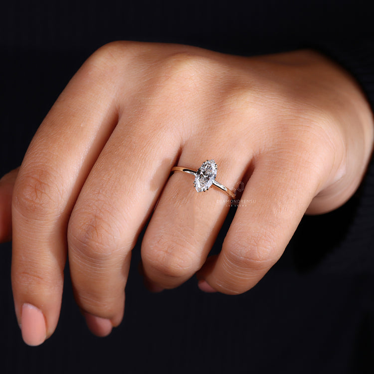 Prong setting on handmade ring