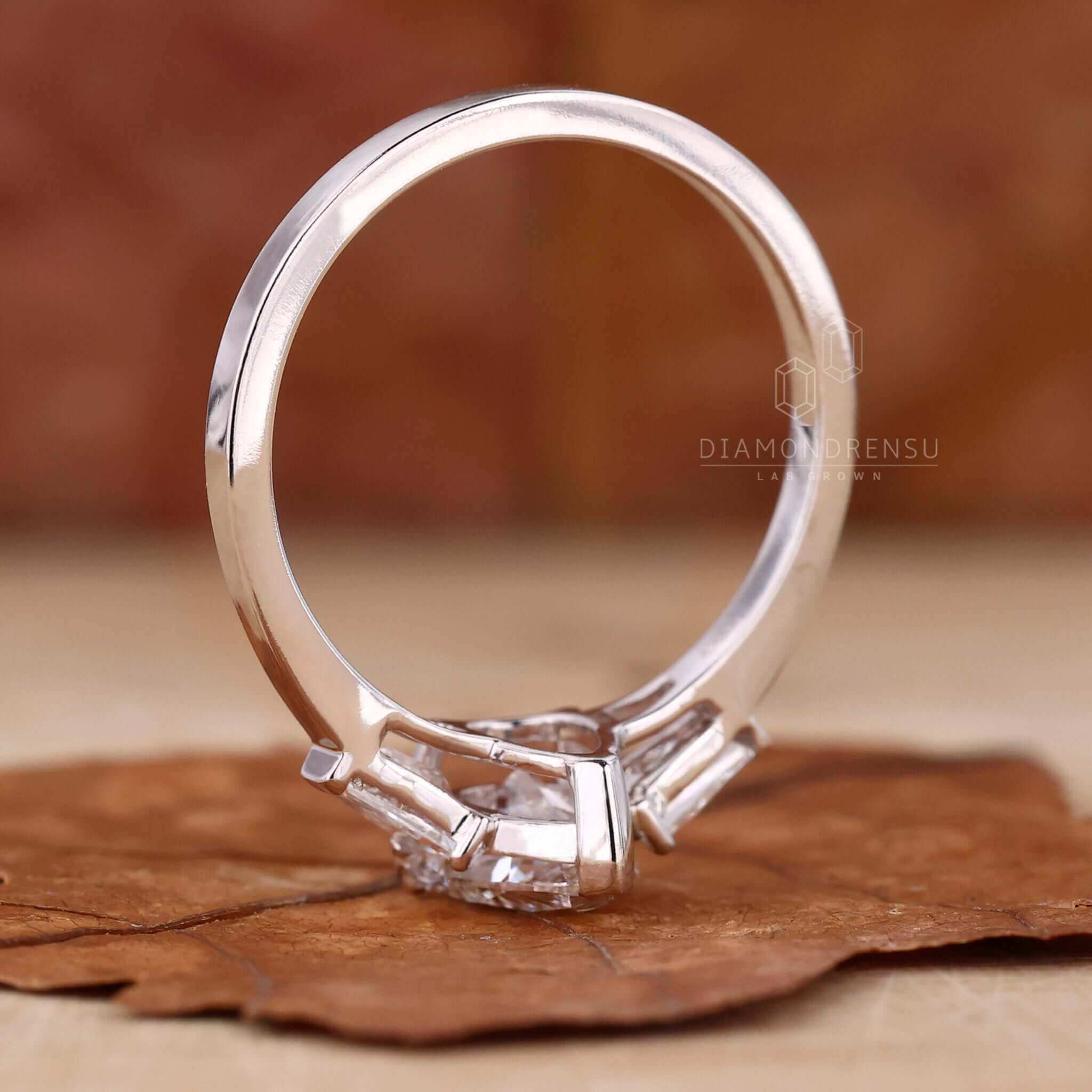 Baguette diamond ring designed for elegance and sophistication.