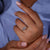 Cushion engagement ring with a Muse Ring design, perfect for women who appreciate minimalist engagement rings UK.
