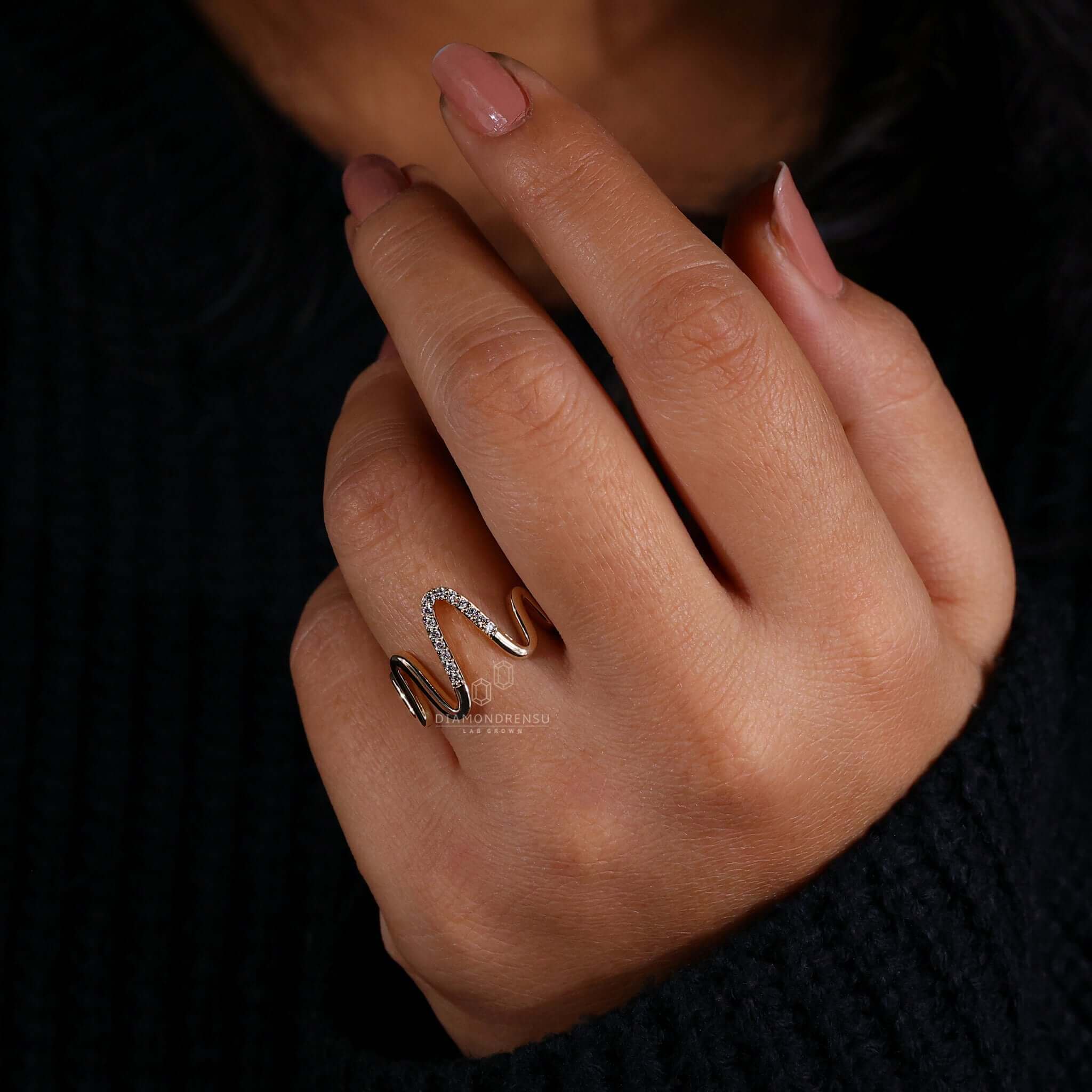 Stunning unique engagement ring UK with intricate detailing.