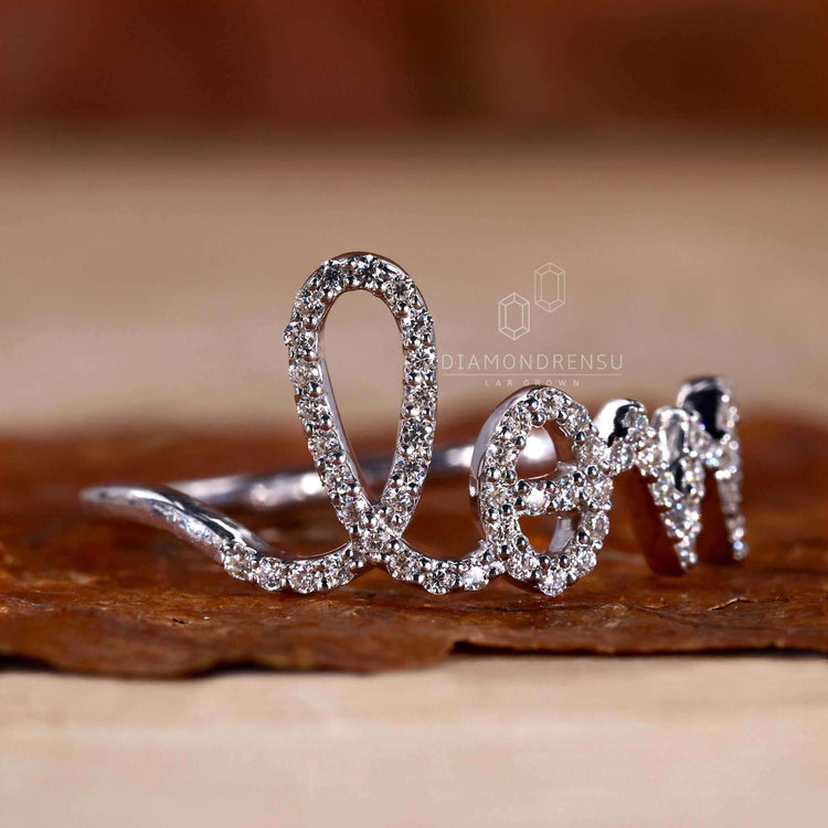 Personalised White Gold Ring created with unique designs to match individual tastes.