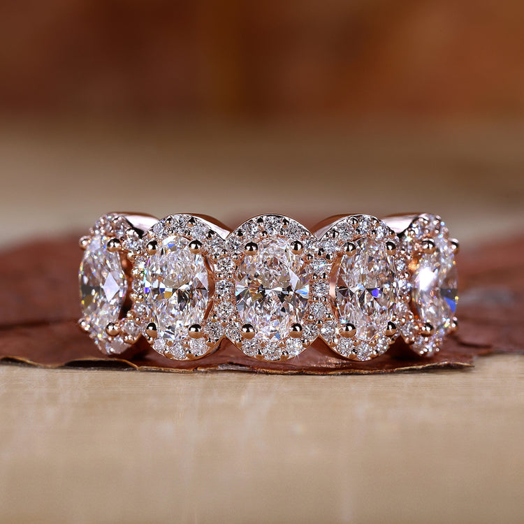 5 Stone Diamond Ring in a sleek design with brilliant clarity and expert craftsmanship.
