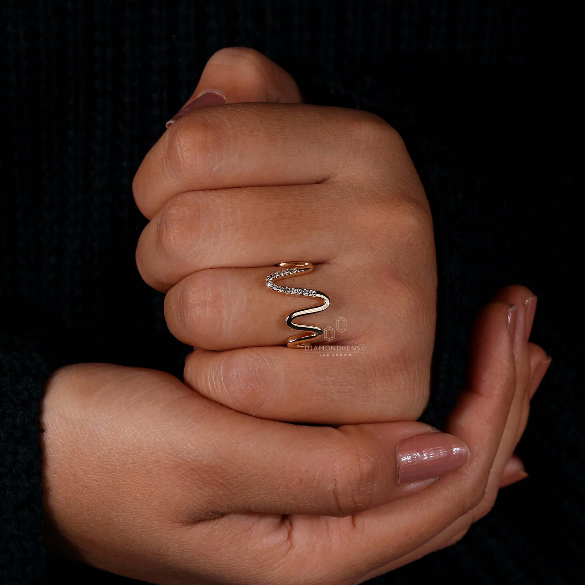 Gold unique ring created with premium craftsmanship.