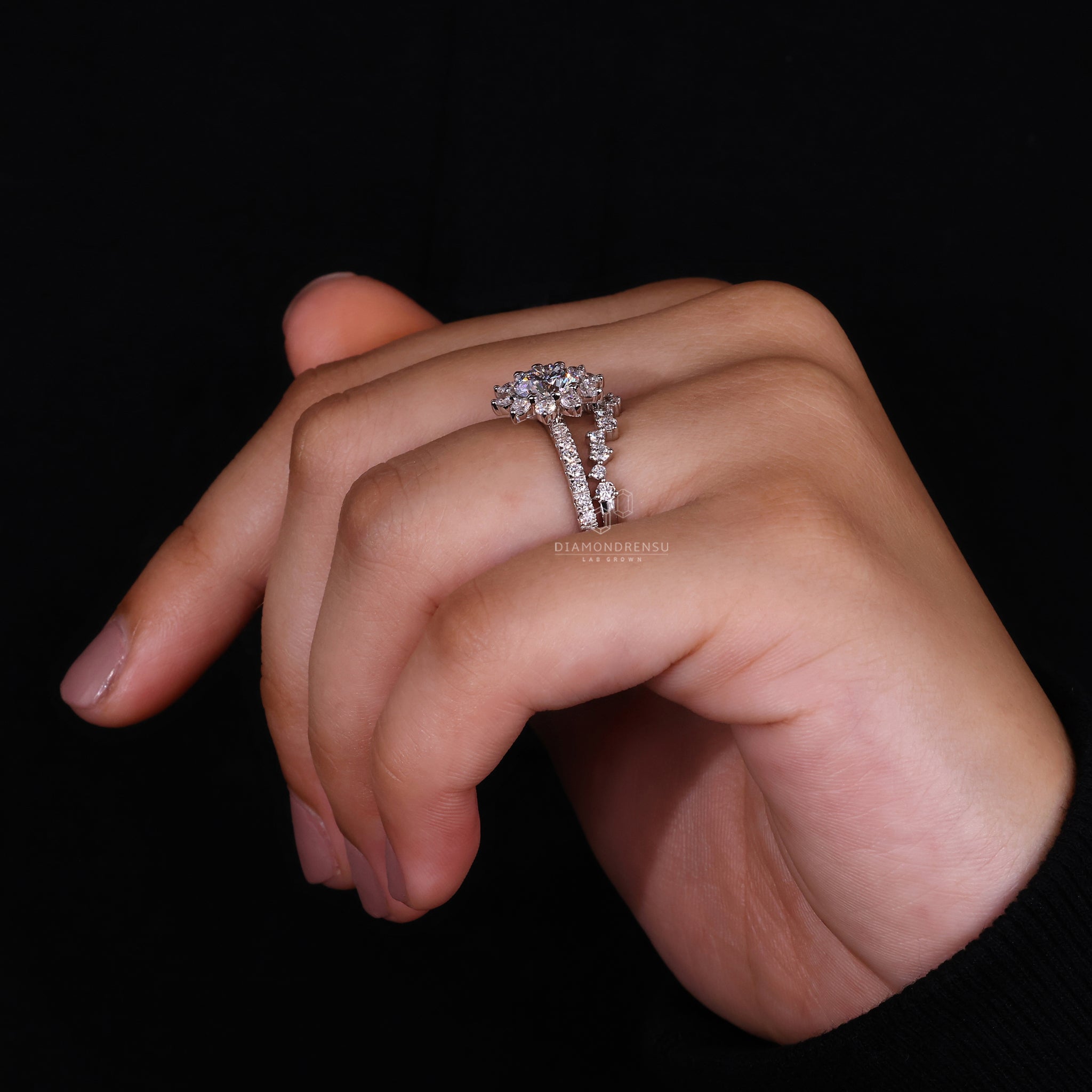 Round Diamond White Gold Bridal Set