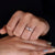 Elegant rose cut diamond ring with multiple rose cut diamonds to enhance its brilliance. Elegant rose cut diamond ring with multiple rose cut diamonds to enhance its brilliance.