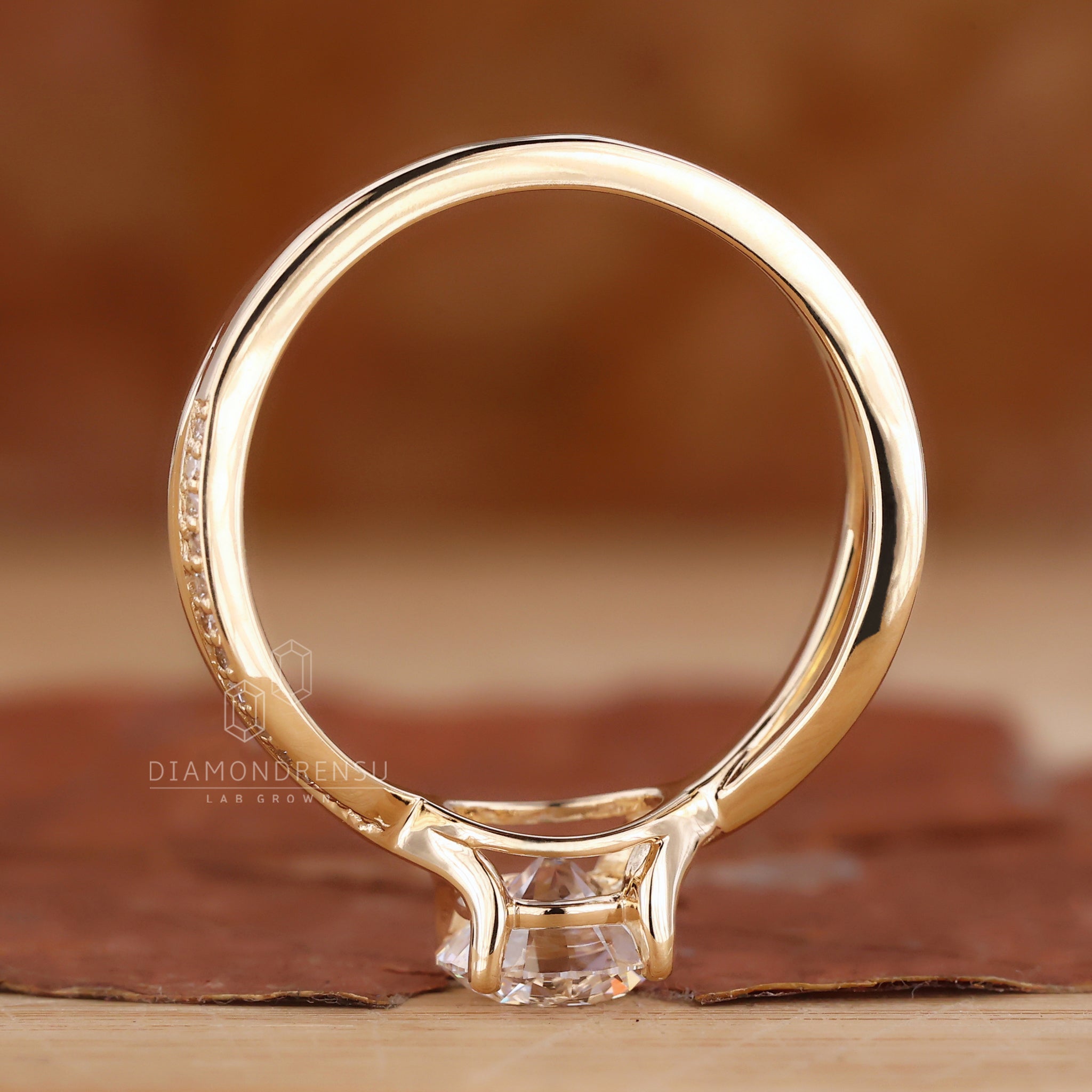 IGI certified twisted engagement ring.