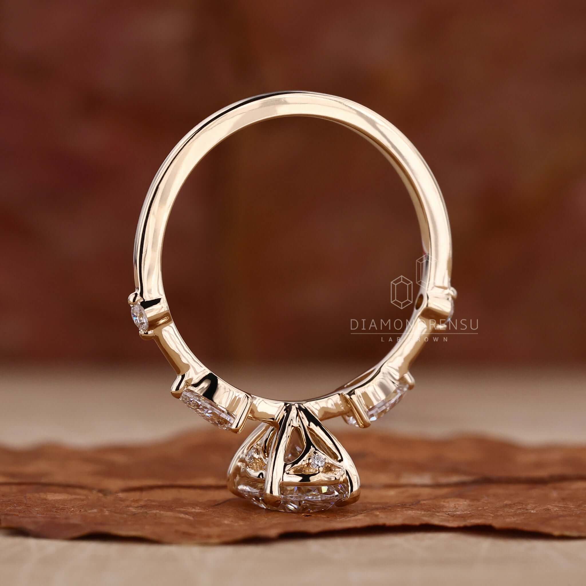 Oval cut three stone ring featuring Lab Grown Diamonds, designed for sustainable beauty and unmatched brilliance.