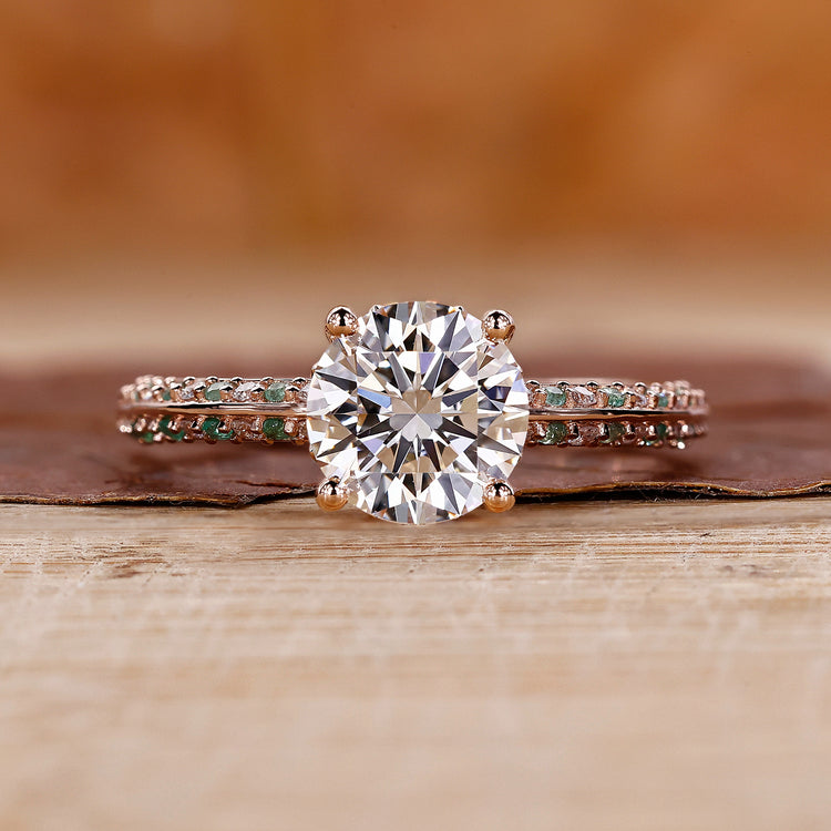 Pave Diamond Ring in rose gold ring jewellery