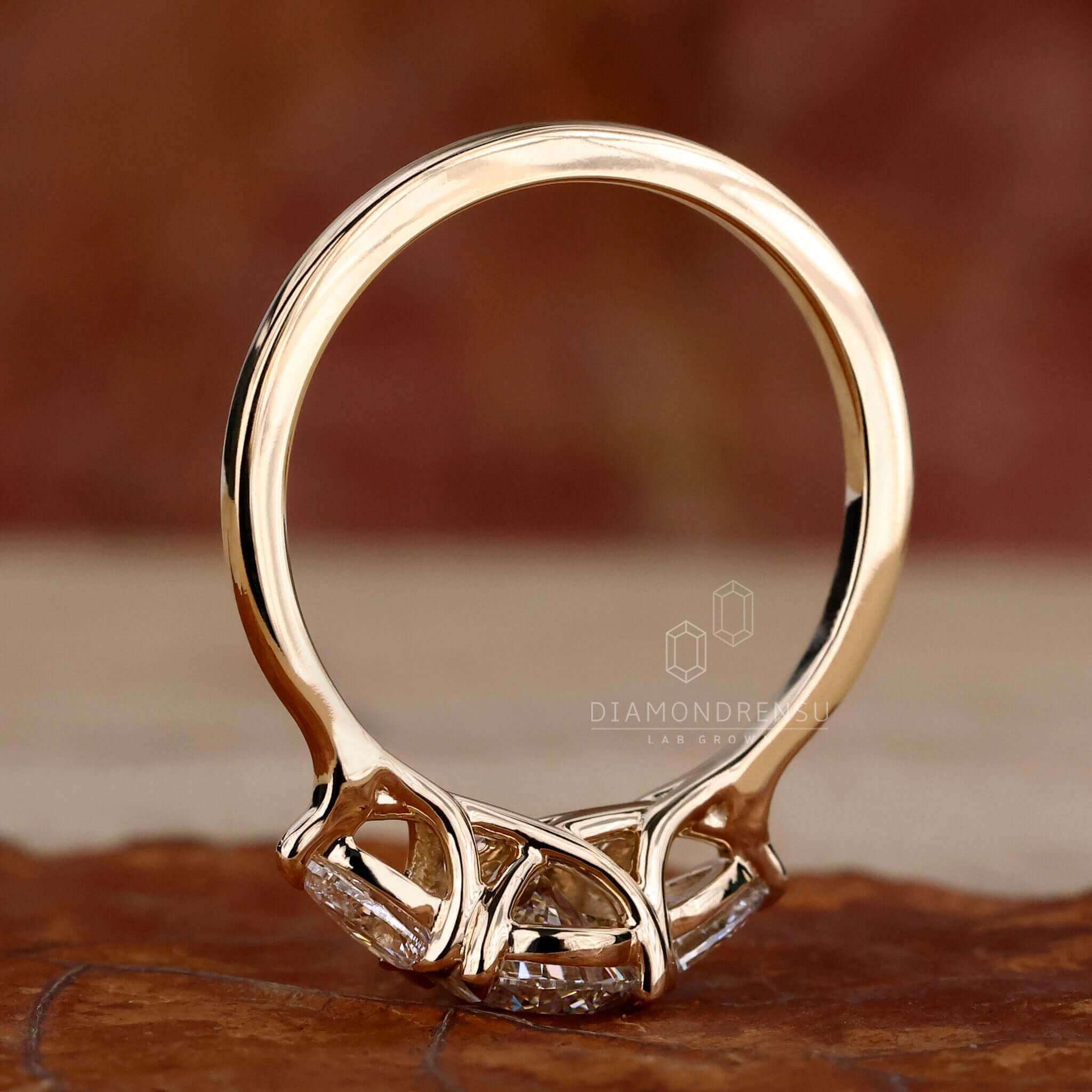 Teardrop Engagement Ring with a bespoke handmade touch.