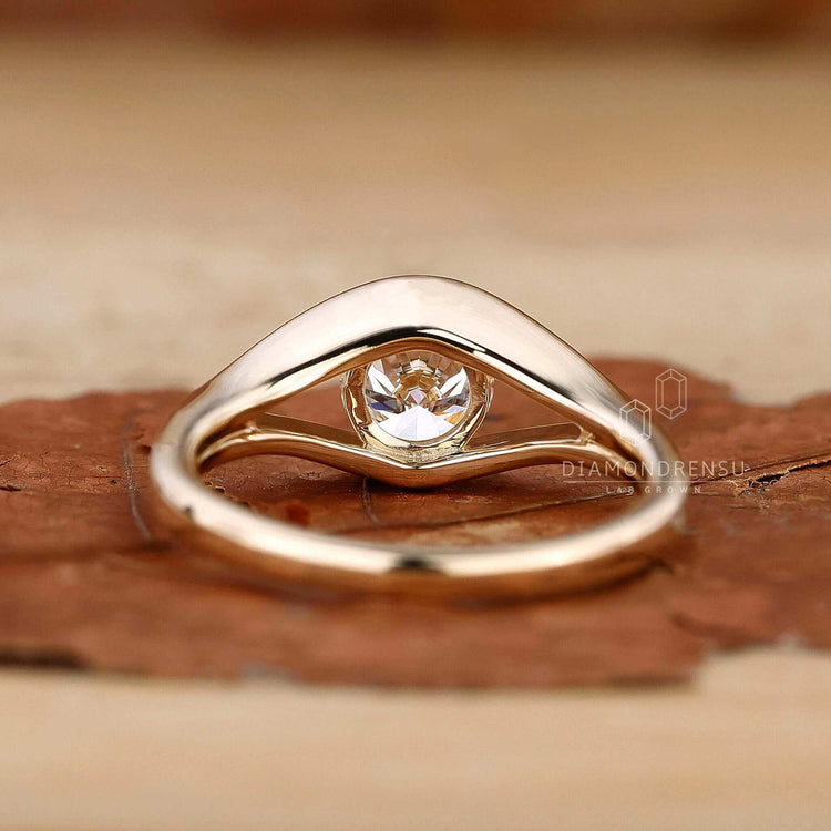Solitaire style ring featuring exceptional craftsmanship and unmatched beauty.