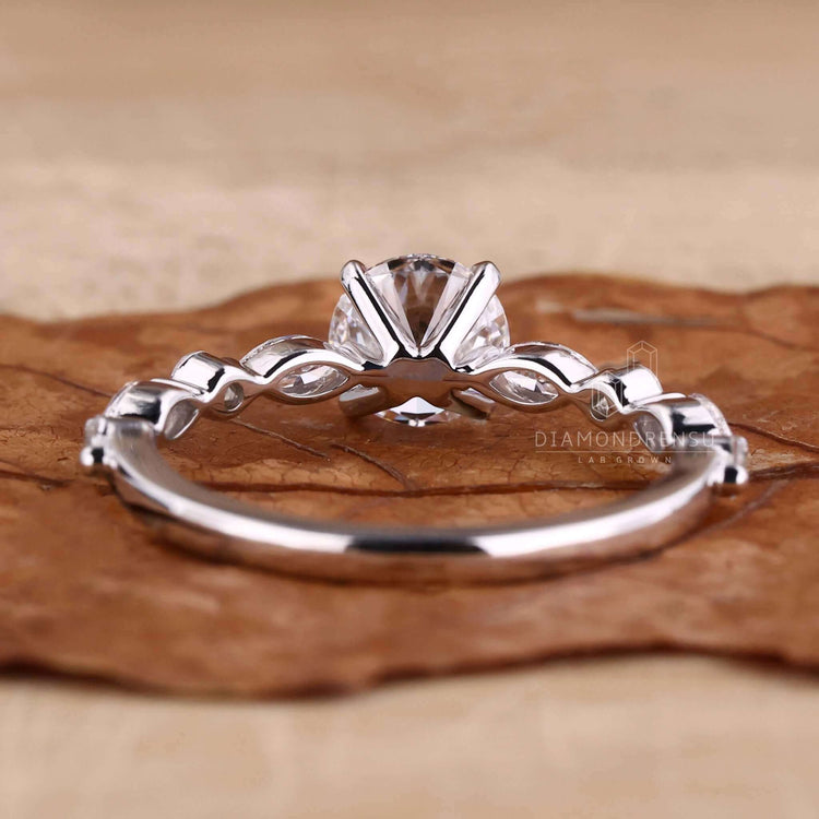 Marquise engagement ring with a beautifully elongated centre stone.