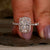 Elegant elongated cushion ring featuring lab-grown diamonds. Elegant elongated cushion ring featuring lab-grown diamonds.