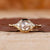 Bezel setting ring with round rose cut diamond in yellow gold.
 Bezel setting ring with round rose cut diamond in yellow gold.