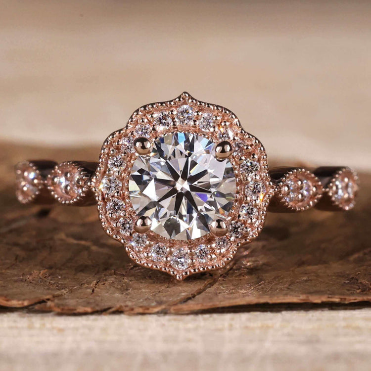 Vintage Engagement Ring with intricate design and fine detailing.