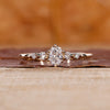 Gold oval diamond engagement ring