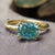 East West Engagement Ring, handmade ring, Double Claw Prong Setting
 East West Engagement Ring, handmade ring, Double Claw Prong Setting