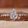 Pear diamond ring with a classic prong setting crafted for elegance and brilliance.