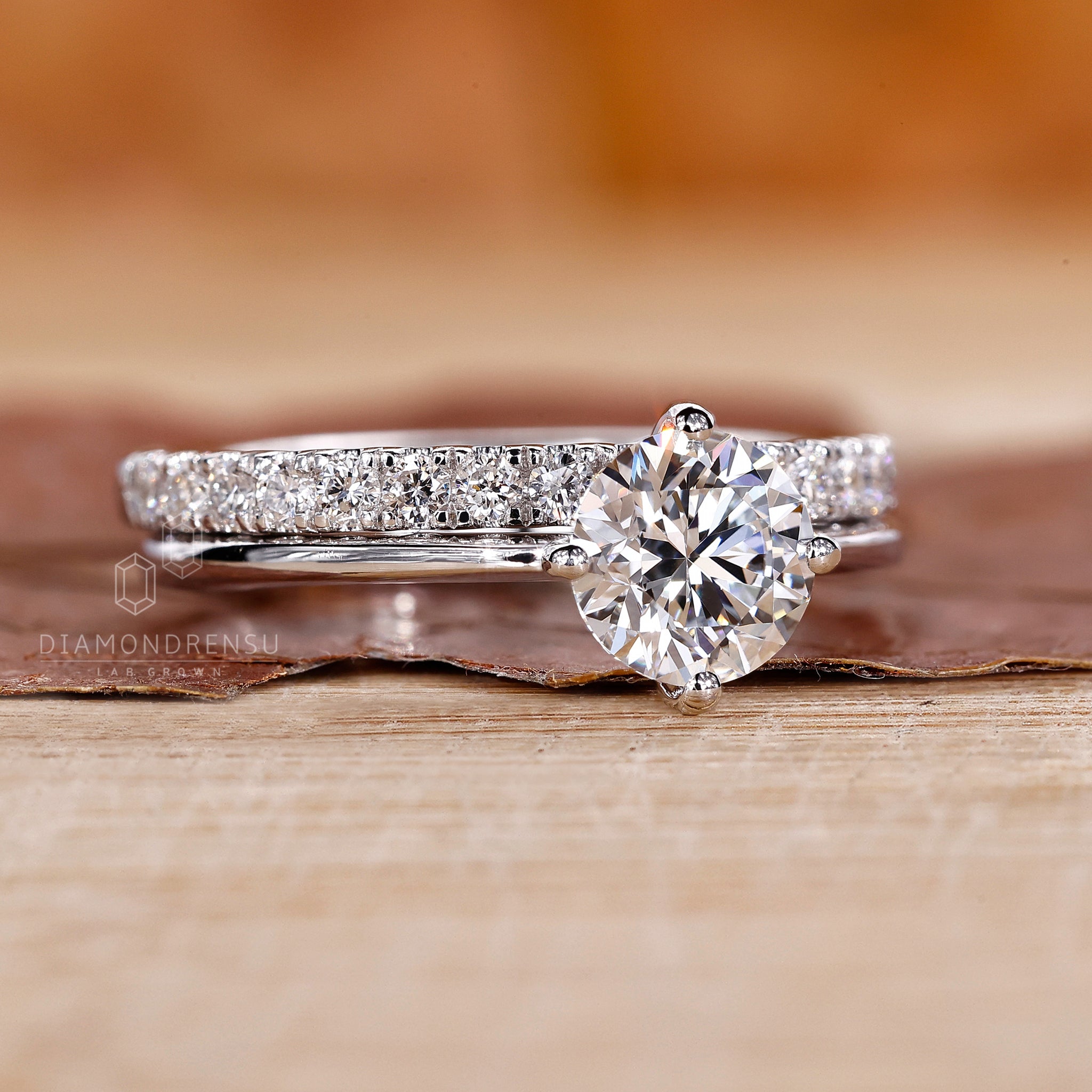 Lab grown diamond solitaire ring with IGI certified stone.