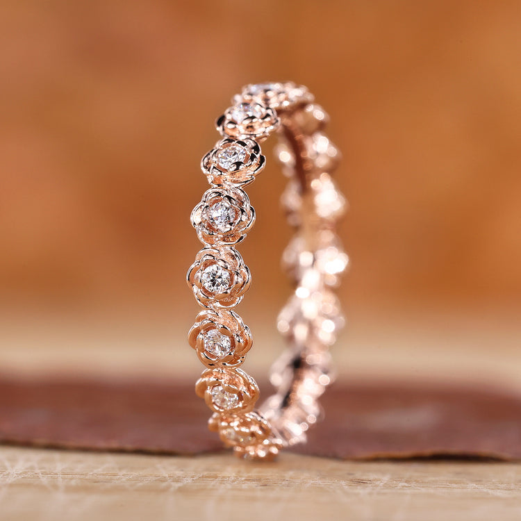 Full Eternity Wedding Band in prong setting