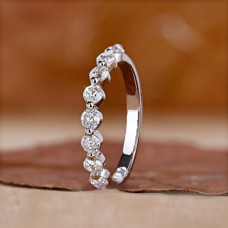 Old European cut diamond wedding band.