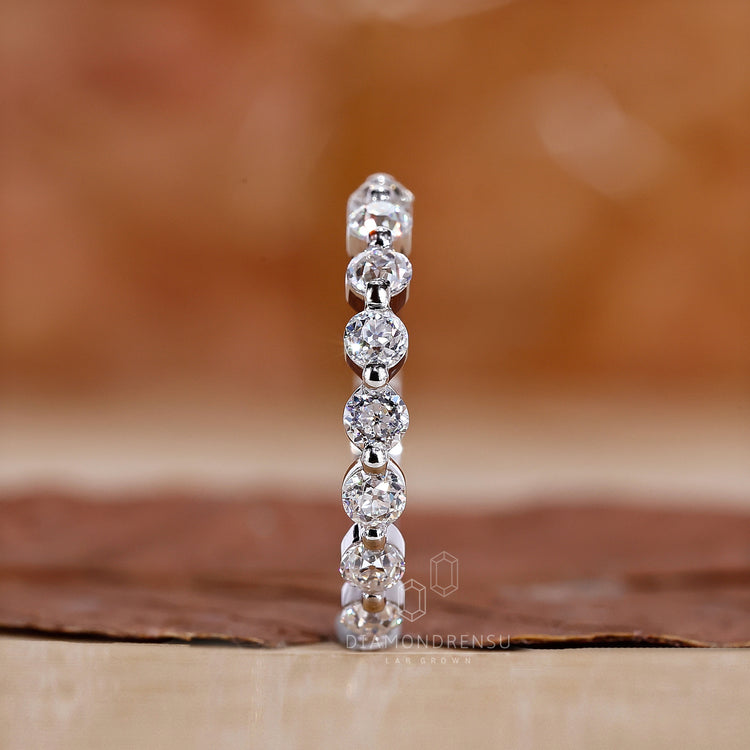 Lab grown Old European cut diamond ring.