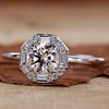 Round diamond ring with a claw prong engagement ring design, featuring a 2 carat round diamond for timeless elegance.