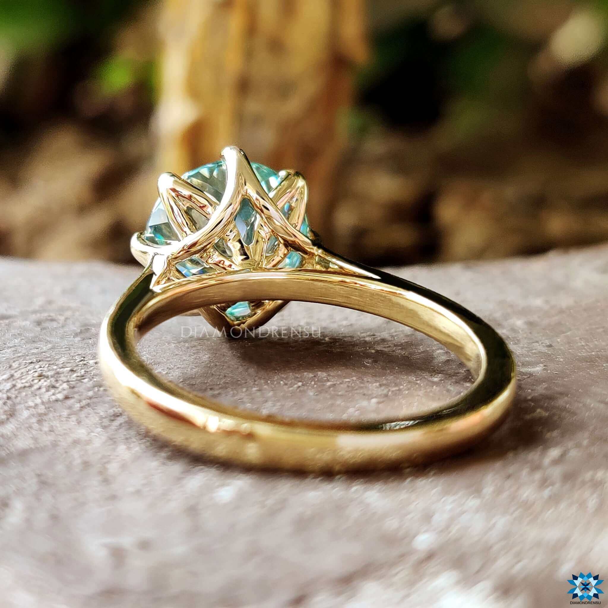 Handmade Portuguese cut ring in a prong setting.