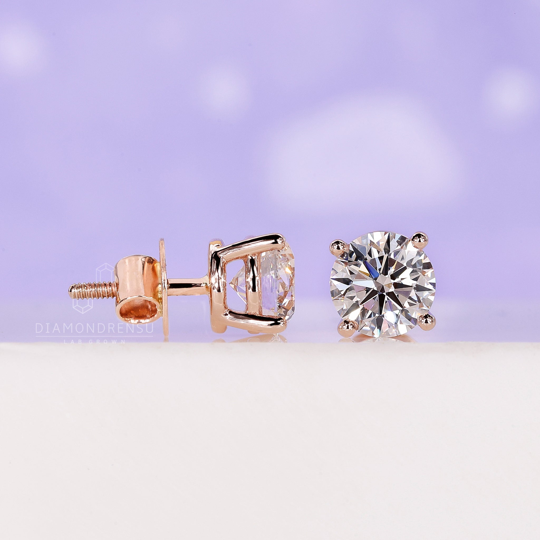 Handmade diamond earrings for women.