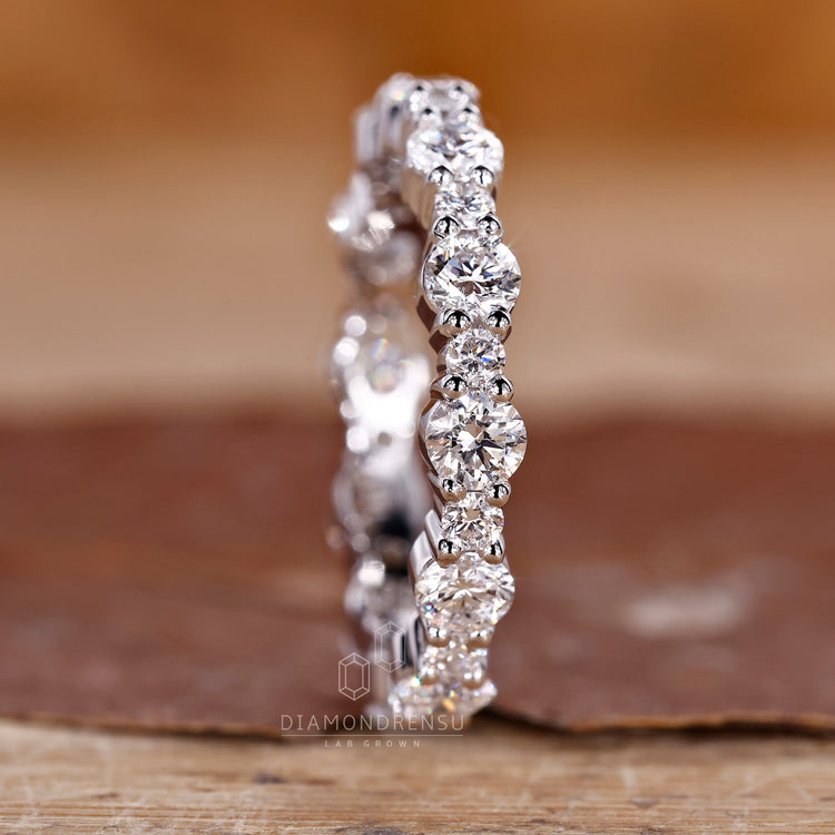 Eternity Wedding Band in prong setting