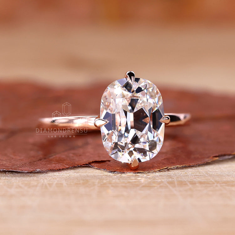 Lab Grown Diamond on handmade ring