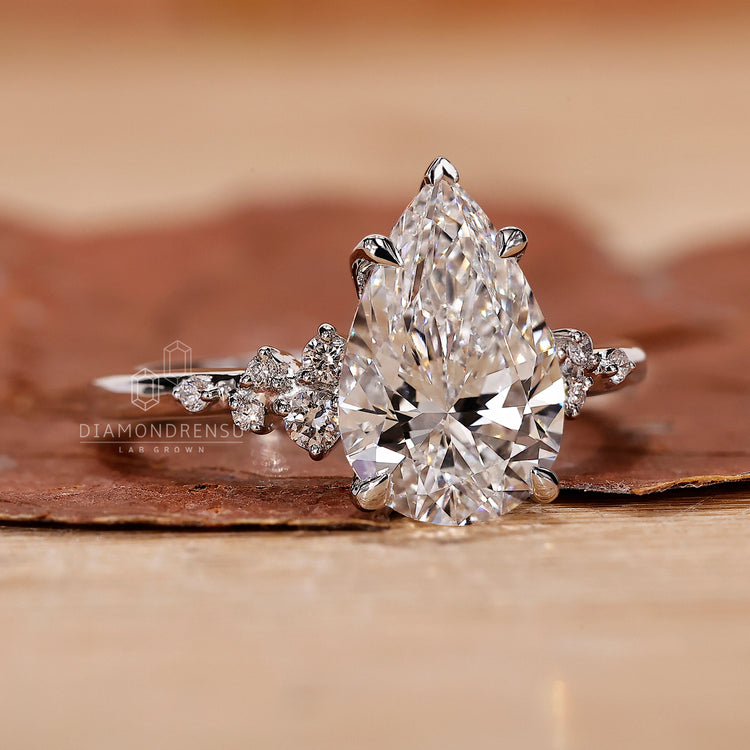 Lab Grown Diamond in handmade ring