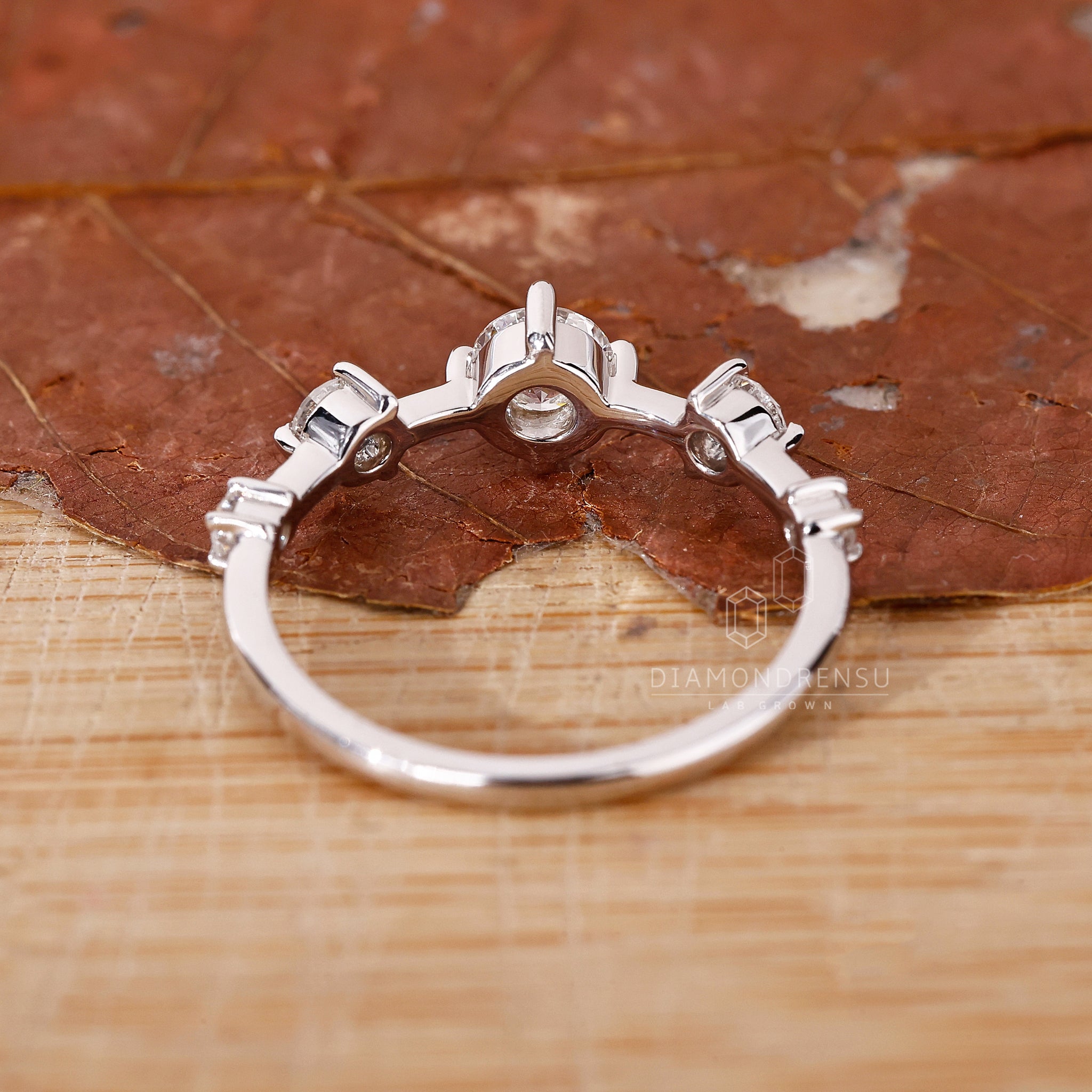 5 Stone Ring crafted as diamondrensu UK ring