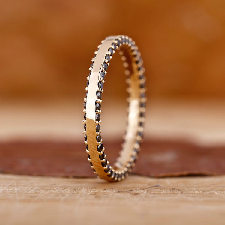 Double Side Eternity Band in yellow gold